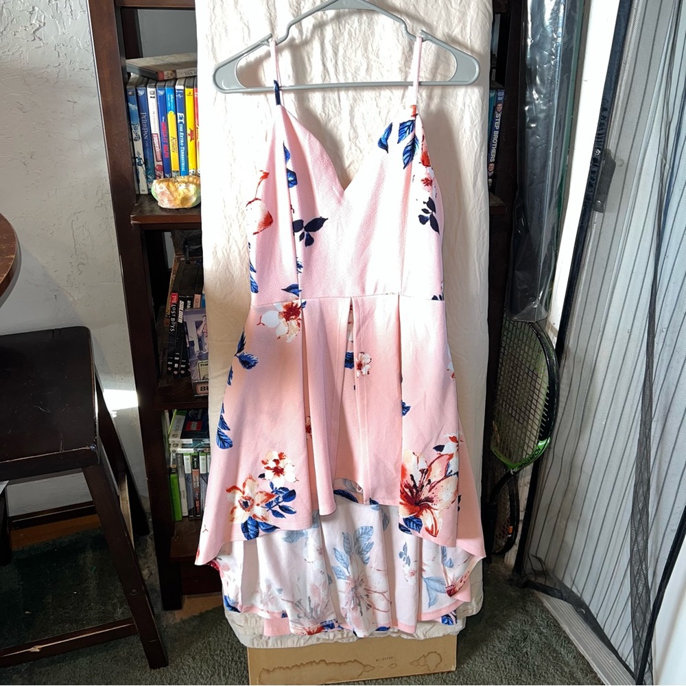 Floral Shorts Romper with Long Skirt